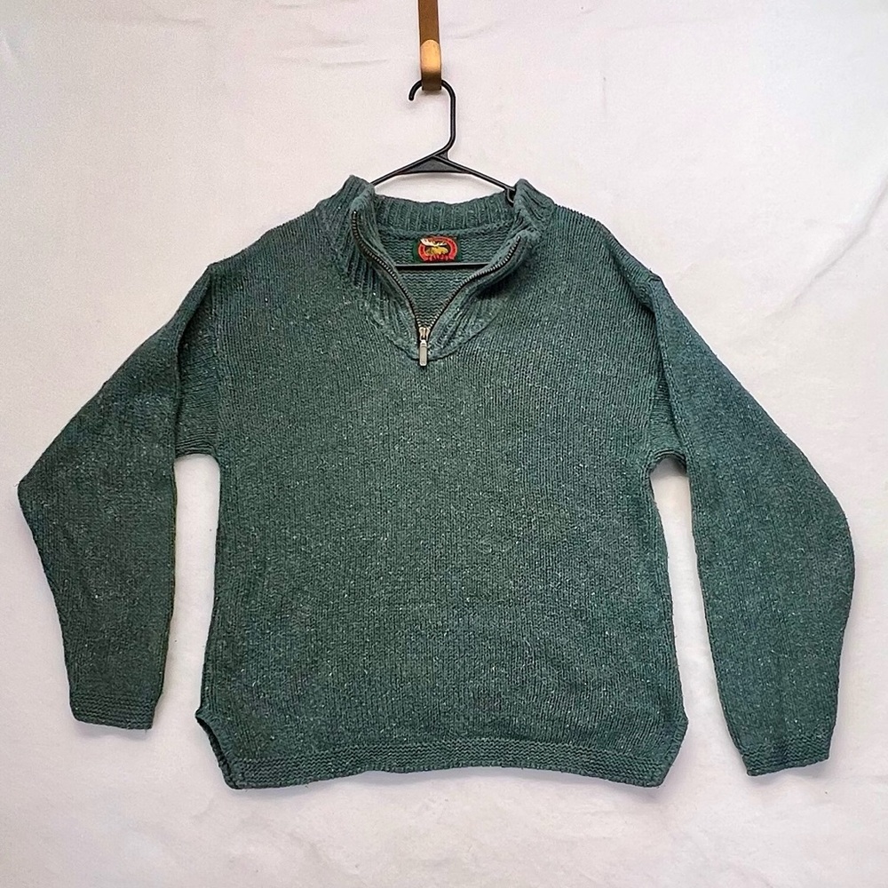 Women’s Alps Half-Zip Sweater Pullover - Green, M